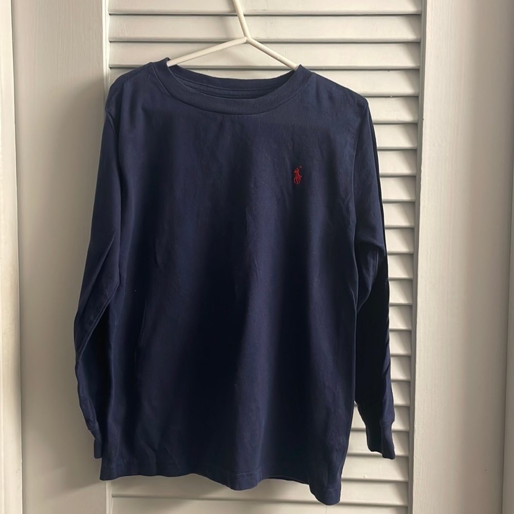 Polo Ralph Lauren Classic Navy Long Sleeved Tee;Red Pony;Size 6 - LIKE NEW!